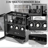 Fingerprint Activated Automatic Watch Winder w/ Storage Drawer